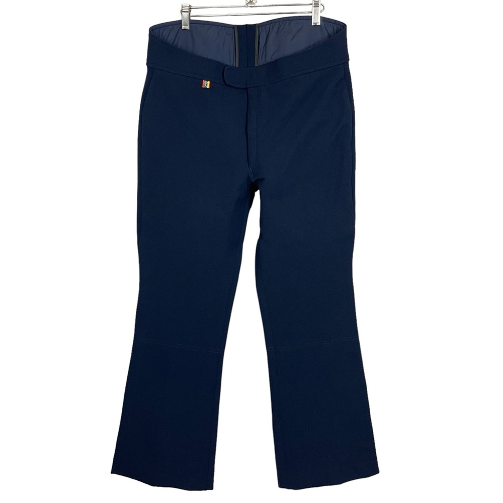 Vintage Ski Pants‎ Robbe Men Navy Blue Stirrup Pants Wool Nylon Spandex 36 Reg